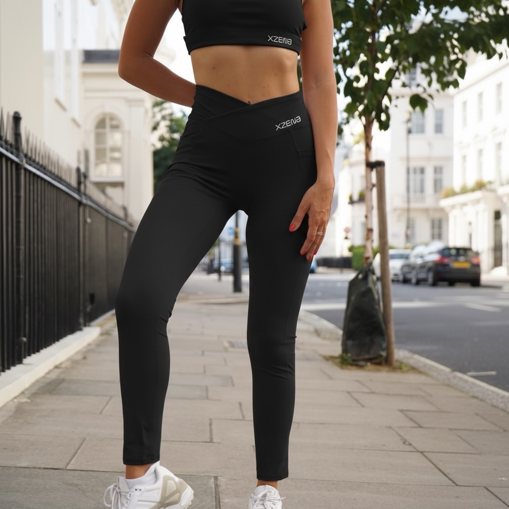 Black Cora V-Pocket Leggings